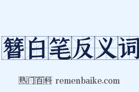 簪白笔反义词是什么意思的图片